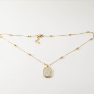 Κολιέ Ατσάλι με Μοτίφ Τριαντάφυλλο