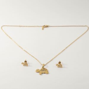 Σετ Κολιέ Σκουλαρίκια Χελωνάκι