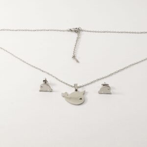 Σετ Κολιέ Σκουλαρίκια Φάλαινα