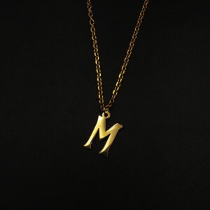 Ατσάλινο Κολιέ Μονόγραμμα ῾Μ῾