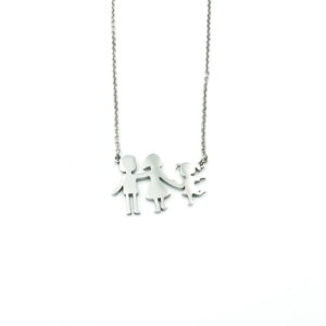 Ατσάλινο κολιέ Οικογένεια