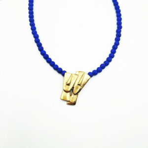 Κυκλαδικό Ειδώλιο με Μπλε Λάβα