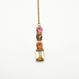 Κολιέ με Χρωματιστά Ζιργκόν